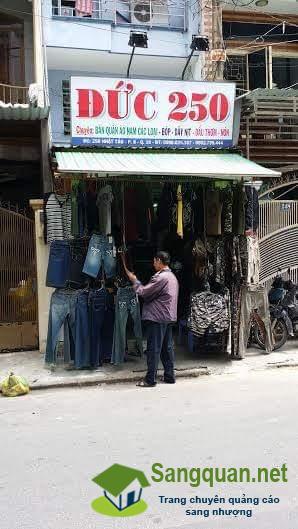 Sang nhanh shop quần áo nam các loại mặt tiền đường Nhật Tảo, quận 10.