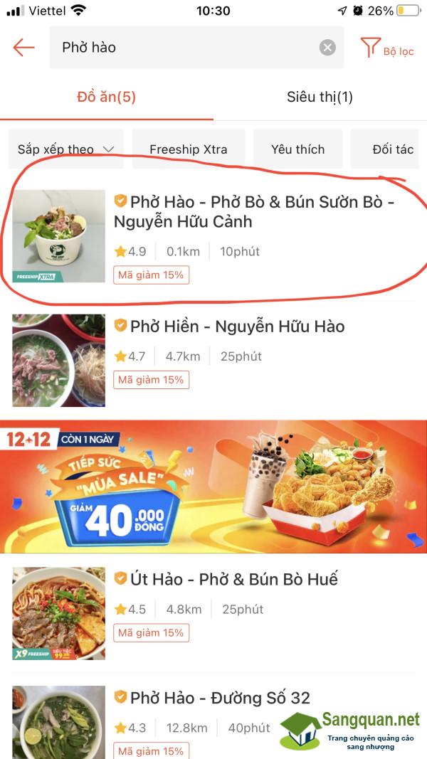 Sang quán phở - hủ tiếu