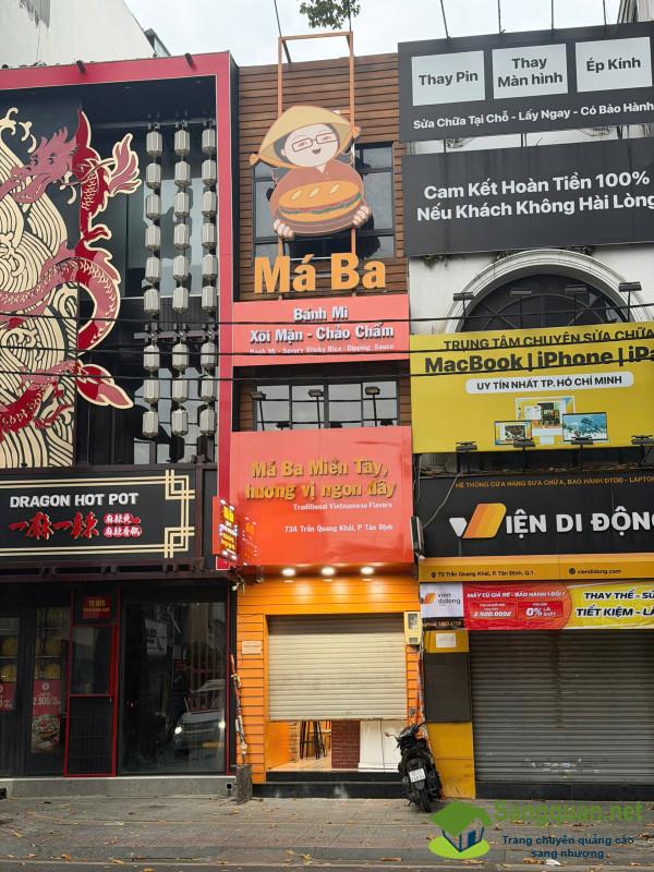 SANG MẶT BẰNG VÀ TOÀN BỘ ĐỒ DÙNG TIỆM HOẶC CHO THUÊ LẠI