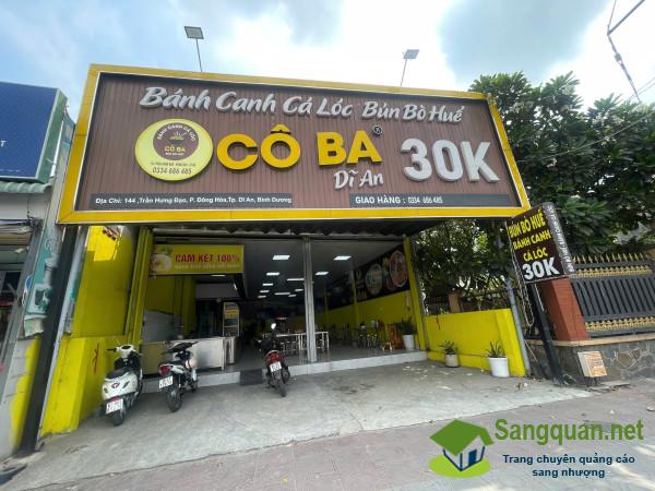 SANG NHƯỢNG QUÁN BÚN – BÁNH CANH DOANH THU ỔN ĐỊNH TẠI DĨ AN