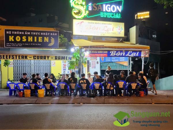 SANG NHƯỢNG QUÁN ĐẸP – MẶT TIỀN TRƯỜNG SA, BÌNH THẠNH | GIÁ SANG 150 TRIỆU