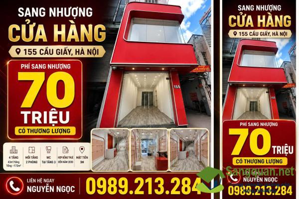 SANG NHƯỢNG CỬA HÀNG MẶT ĐƯỜNG CẦU GIẤY – HÀ NỘI